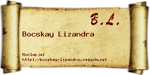 Bocskay Lizandra névjegykártya